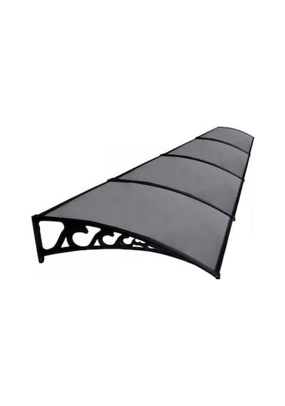 Pratik Sundurma Kapı Pencere Üstü 100x480 Cm Antrasit Gri 6 Mm Levhalı Antrasit Gri