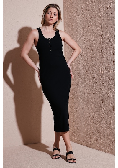 Fashion Friends Bayan Elbise 25y0375k1 Siyah Siyah