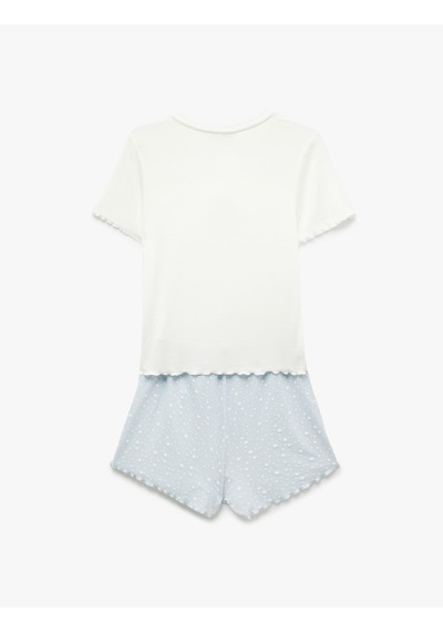 Koton Bisiklet Yaka Kısa Kollu Yıldız Desenli Viskon Şortlu Pijama Takımı Mavi 5slk40026mk Mavi Koton Bisiklet Yaka Kısa Kollu Yıldız Desenli Viskon Şortlu Pijama Takımı Mavi 5slk40026mk Mavi