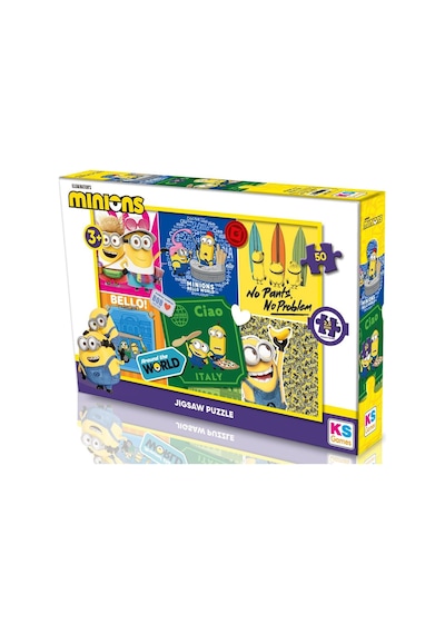 Ks Games Minions Lisanslı 50 Parça Kız Ve Erkek Çocuk Puzzle - Mo709