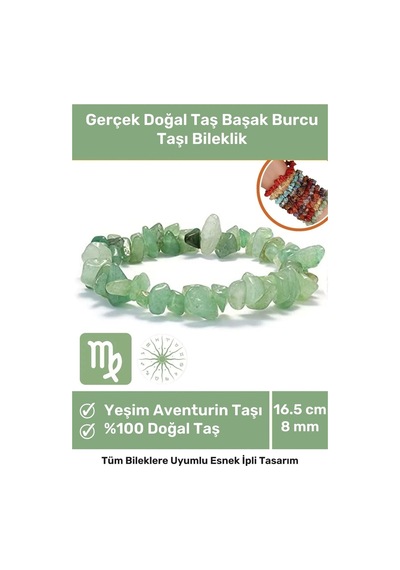 Premium Başak Burcu Enerjisini Yükselten Doğal Taş Bileklik Başak Burçları Burç Unisex Bileklik Çok Renkli