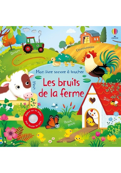 Les Bruits De La Ferme - Mon Livre Sonore À Toucher - Dès 1 An - Livre Sonore Bébé Avec 10 Sons D'an