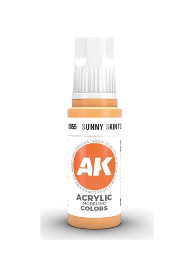 Ak Interactive 11055, 17 Ml. 3gen Sunny Skin Tone Maket Boyası Standart