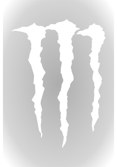 Monster Pençe Oto Sticker Far Ve Cam Sticker 15 X 13 Cm Beyaz