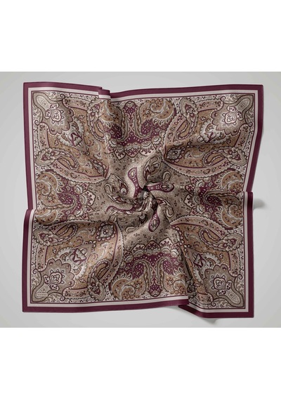 Silk Home Arve Eşarp Noa Mürdüm 90x90 Çok Renkli