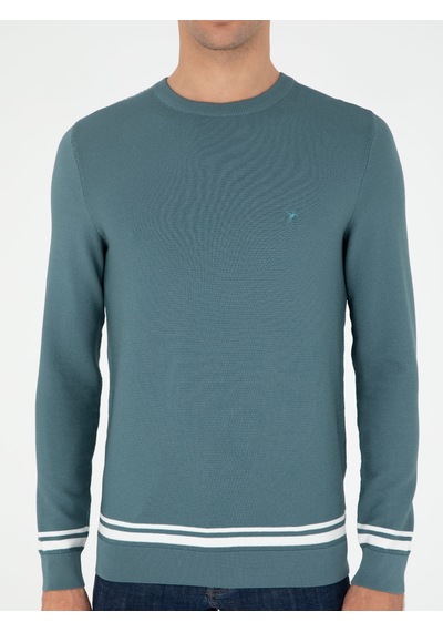 Cacharel Mint Slim Fit Bisiklet Yaka Triko Kazak