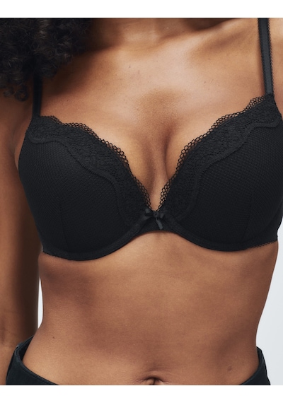 Marks & Spencer Jasmine Dantelli Push Up Sütyen Siyah