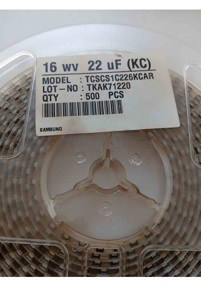 Tcscsıc226kcar 22uf 16v 22mf 16v C Samsung Uyumlu Tantal Kondansatör 40 Adet