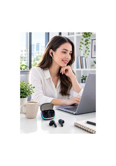 Enc Mikrofonlu Bluetooth 5.4 Kablosuz Kulaklık 40ms Düşük Gecikmeli Tws Kulaklık Diğer