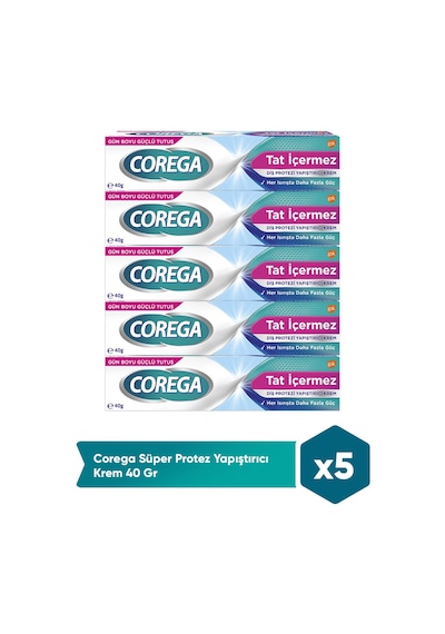 Süper Protez Yapıştırıcı Krem Naneli 40gr X 5 Adet