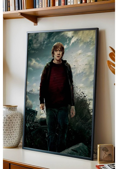 Ron Weasley Hogwarts Savaşı Çerçeveli Tablo - Lüks Harry Potter Karakter Posteri Modern Duvar Dekoru Siyah Ron Weasley Hogwarts Savaşı Çerçeveli Tablo - Lüks Harry Potter Karakter Posteri Modern Duvar Dekoru Siyah