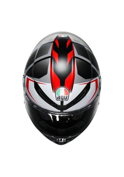 Agv Kapalı K6 S MPLK Karve Mat Siyah Wht Kırmızı Configuration  Motosiklet Kaskı.
