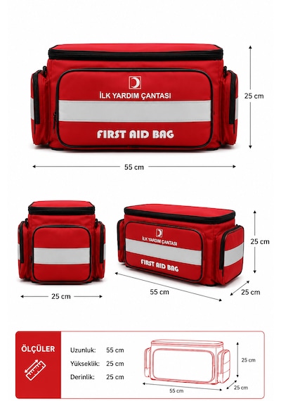 Standart Kırmızı İlk Yardım Çantası