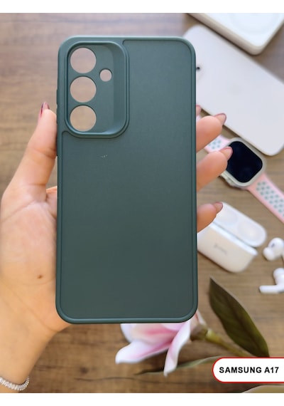 Samsung Galaxy A17 Uyumlu Kamera Korumalı Darbeye Dayanıklı Renk Atmayan Keep Silikon Kılıf Haki