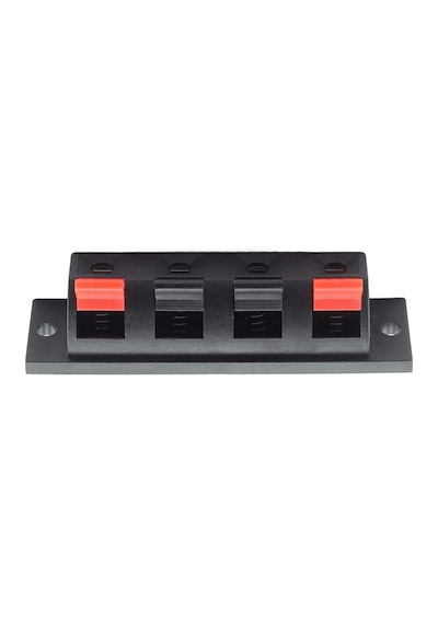4Lü Hoparlör Terminal Soketi Panel Montaj Tip Yaylı Speaker Ses