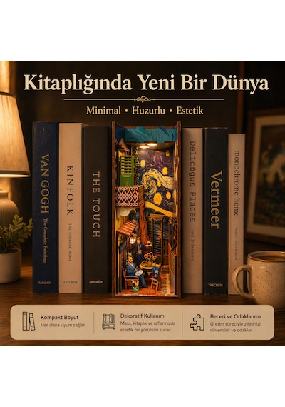 Van Gogh Temalı Book Nook Kitap Köşesi Vincent In Dünyası Dıy Maket