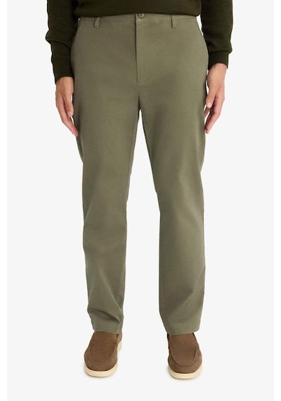 Defacto Regular Fit Düz Paça Chino Kanvas Pantolon E8064ax25aukh82 Haki