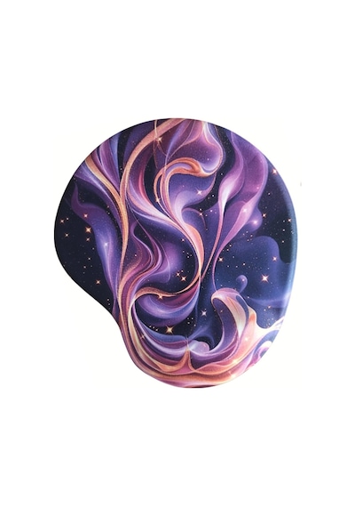 Oval Gece Desenli Bilek Destekli Kaymaz Taban Bilgisayar Notebook Mouse Pad -mausa Pad