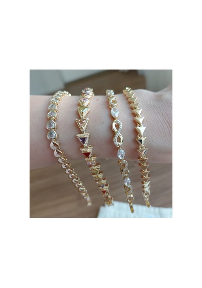 14k Üçgen Tasarım Gold Bileklik Altın Altın