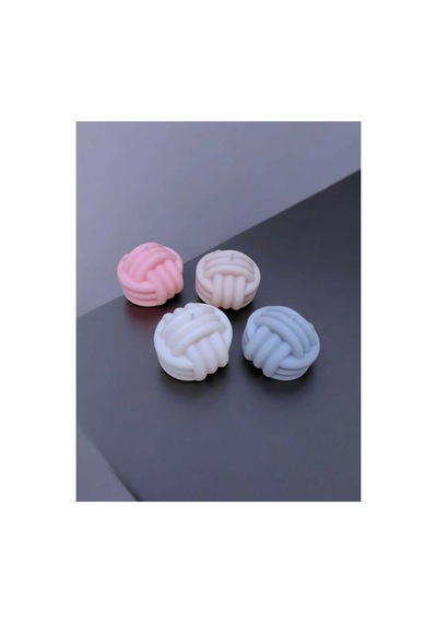 Loacandleco Düğümlü Dinginlik-kalın İp Topu Formlu El Yapımı Soya Mum Pembe - 714017415 Pembe