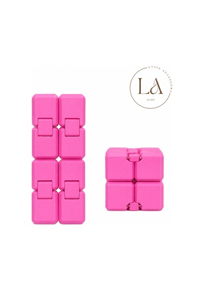 Hareketli Rahatlatıcı Küpü Infinity Cube Katlanabilir Anti Rahatlatıcı Oyuncak 3d Baskı Sonsuz Küp Pembe