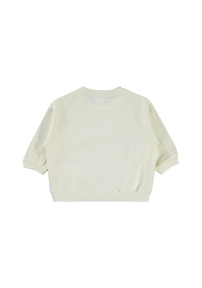 Civil Baby Civil Basic Kalp Etiketli 6-18 Ay Sweatshirt Ekru