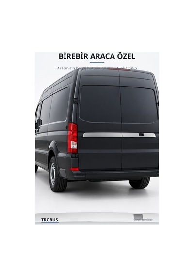 Volkswagen Crafter 2017 Ve Sonrası Uyumlu Krom Bagaj Çıtası Paslanmaz Çelik Kameralı