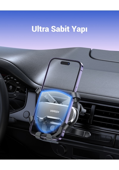 Ugreen Araç İçi Kancalı Telefon Tutucu, Siyah, 80871