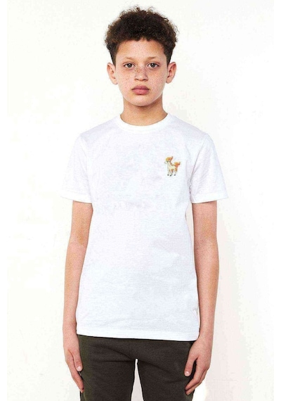 Tshirthane Pokemon Avengermon Ponyta Baskılı Unisex Çocuk Beyaz T-Shirt