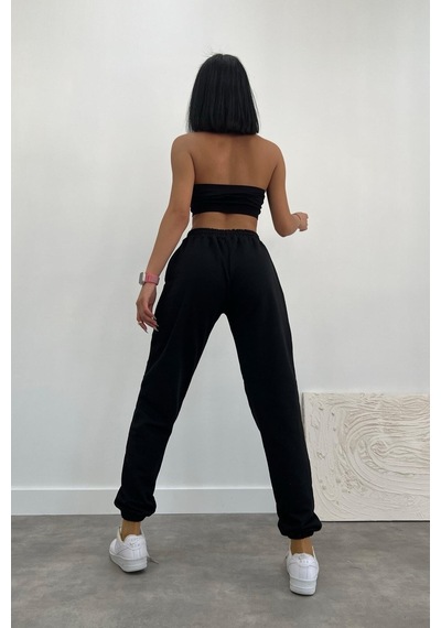 Blackjack Giyim Unısex Slim Fit Jogger Eşofman Altı Kömürr