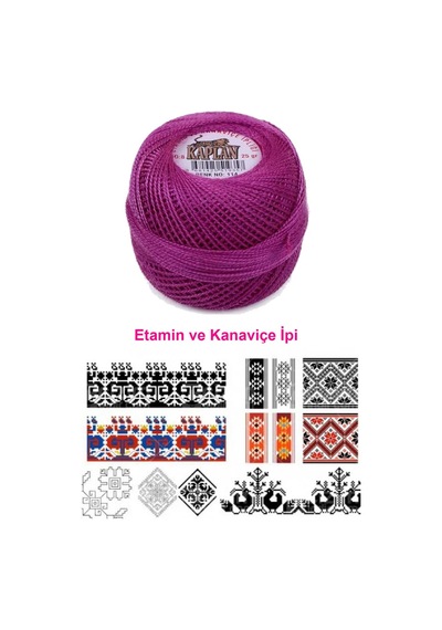 Kaplan Etamin Ve Kanaviçe İpi 8 No Kod/renk: 114 - Royaleks Çok Renkli