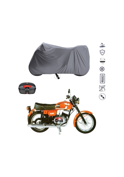 Java CZ 350 ÇANTALI MOTOSİKLET BRANDA SU GEÇİRMEZ TOPCASE UYUMLU MOTOR BRANDA