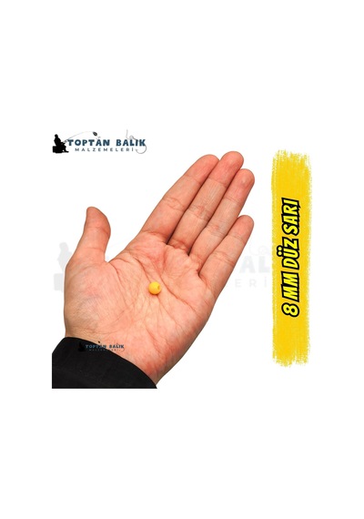 Yerli Üretim Sarı Sazan Balık Boncuğu 8 Mm İç Çap: 3 Mm - 500