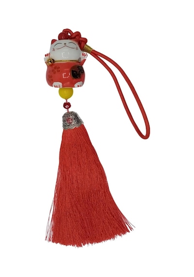 Feng Shui Maneki Neko Şans Kedisi Kırmızı No.1