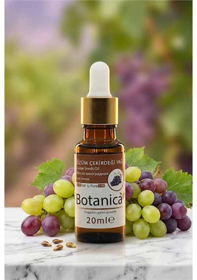Botanica %100 Saf Üzüm Çekirdeği Yağı Cilt Bakımı Besleyici Antioksidan Doğal Bitkisel Onarıcı 20 Ml 20 ML