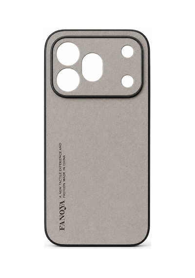 Microcase Honor 600 5g İle Uyumlu Luxury Leather Series Deri Desenli Plastik Koruma Kılıf - Al8125 Gri