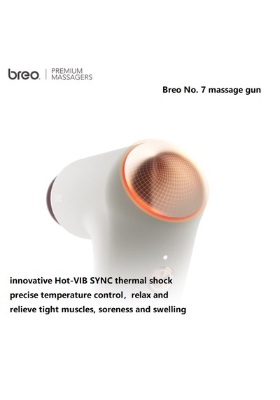 Breo Massage Gun M0220 - Isı Terapili, Fırçasız Motorlu Ve Taşına Gri