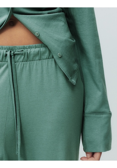 Marks & Spencer Pamuk Modal Karışımlı Pijama Takımı Yeşil
