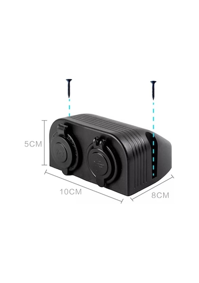 Usb Çakmak Şarj Cihazı 12v 24v Pano Üstü Usb Şarj Söketi 1a-2.1a