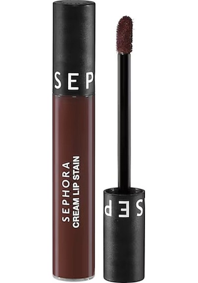 Sephora Cream Lip Stain Bulaşmayan Kadife Bitişli Ruj - Mat Likit Ruj - 123 Brownie 5 Ml 0
