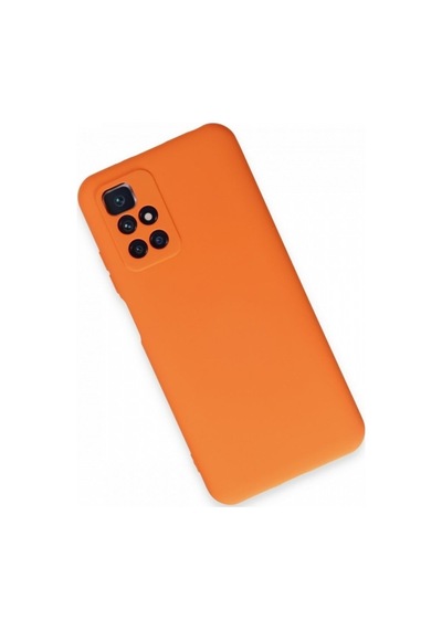 Xiaomi Redmi 10 2022 Kılıf Içi Kadife Renkli Silikon Telefon Kılıfı Col178903-turuncu