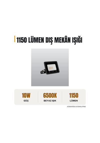 Ack 10w Led Projektör 6500k - At62-01032