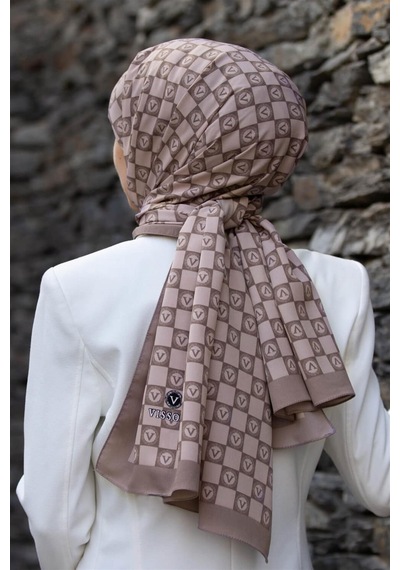 Vissona Lüks Medine İpeği Monogram Desenli Taş Renkli 75x195 Kırışmaz Şal Moss Krep Dikiş Tipi İtalyan Dikişli Çok Renkli Vissona Lüks Medine İpeği Monogram Desenli Taş Renkli 75x195 Kırışmaz Şal Moss Krep Dikiş Tipi İtalyan Dikişli Çok Renkli