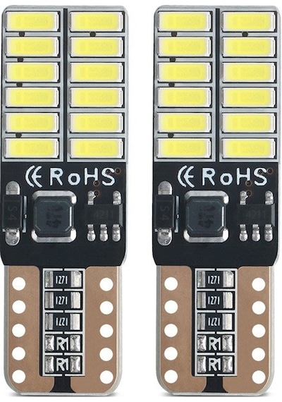 T10 Dipsiz Ampul Beyaz 12 Led Canbus 2 Adet Oto Park Plaka Ve İç Aydınlatma Led Ampul