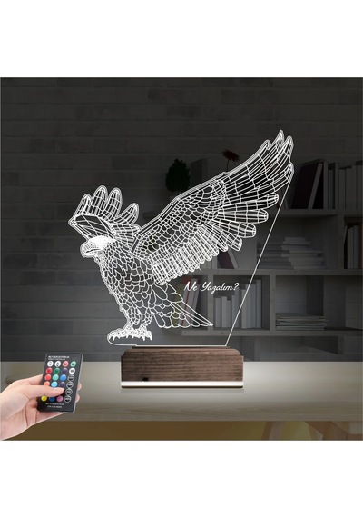 Luvivia Kartal Taraftar Kişiye Özel 3d Lamba - Masa Gece Lambası V1 Şeffaf