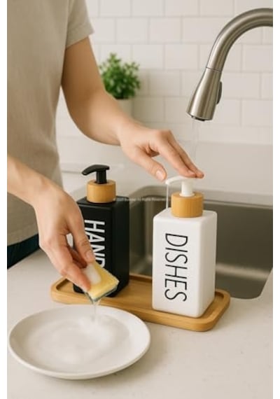 Busstier Bulaşık Deterjanlık Ve Sabunluk Seti Bambu Tepsili Şık İkili Set Siyah Beyaz Modern Tasarım Kompozit Malzemeli Mutfak Tezgah Üstü Organizer Dikdörtgen Enerji Sınıfı A++ 50 x 22 Busstier Bulaşık Deterjanlık Ve Sabunluk Seti Bambu Tepsili Şık İkili Set Siyah Beyaz Modern Tasarım Kompozit Malzemeli Mutfak Tezgah Üstü Organizer Dikdörtgen Enerji Sınıfı A++ 50 x 22