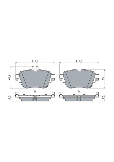 Mercedes E Serisi 213 E200d 1.6 2018-2023 Bosch Arka Balata Netpar4845