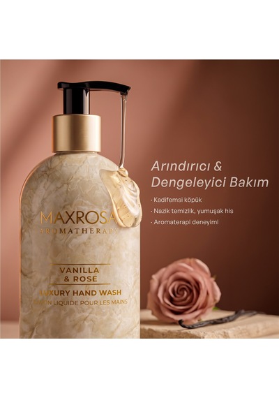 Maxrosa Aromatherapy Vanilla & Rose Sıvı Sabun 500 Ml