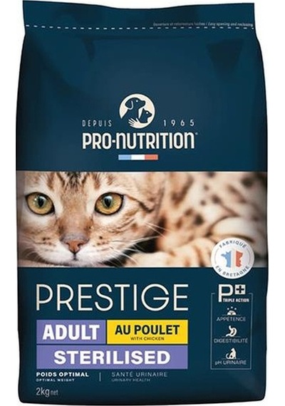 Pro Nutrition Prestige Kısırlaştırılmış Tavuklu Yetişkin Kedi Maması 2 KG