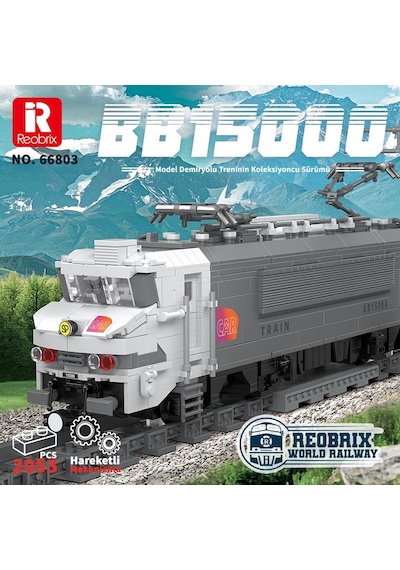 Reobrix Technic 66803 Bb15000 Lokomotif Tren Electric Locomotive Yaratıcı Yapı Blok Seti Building Blocks - 2053 Parça